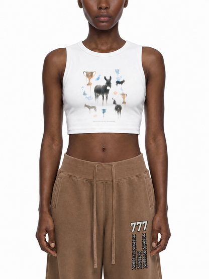 Women's Tight Crewneck Crop Tank Top