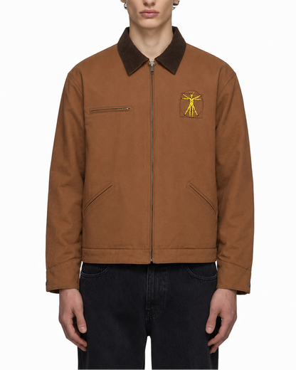 Jacket — Industrial Golden Gear Logo Chest Embroidered Jacket