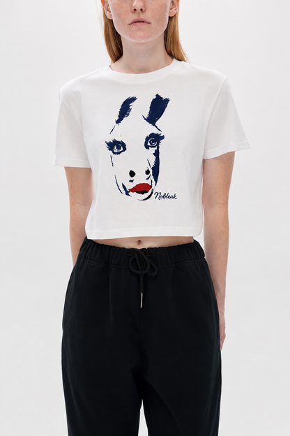 Fitted Crop Cotton T-Shirt