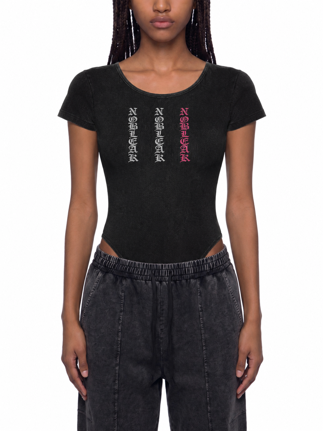 Women's Mineral Wash Crewneck Bodysuit