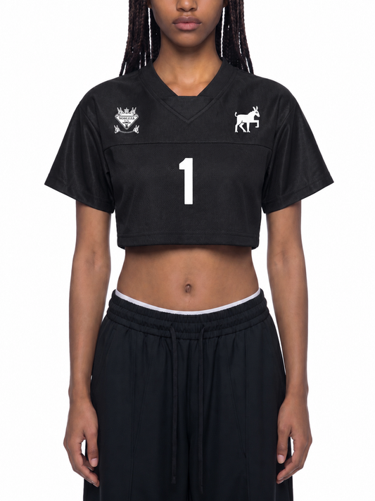Women’s Cropped Paneled V-Neck Jersey