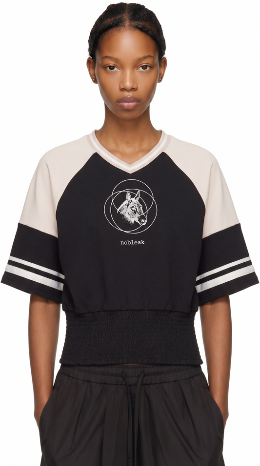 Women's Color Block Ruched T-Shirt