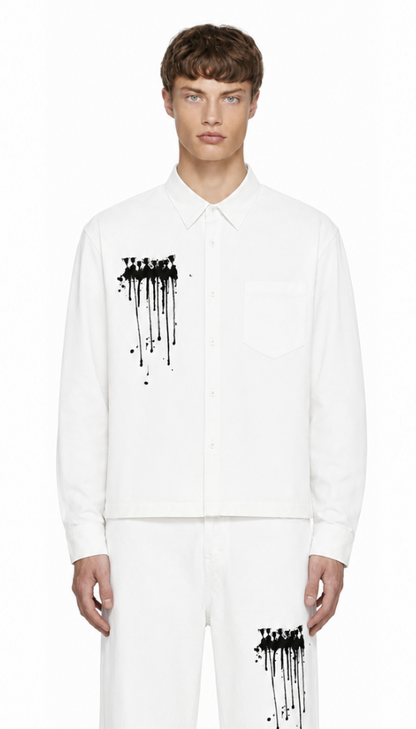 Men's Boxy Long Sleeve Going out Shirt