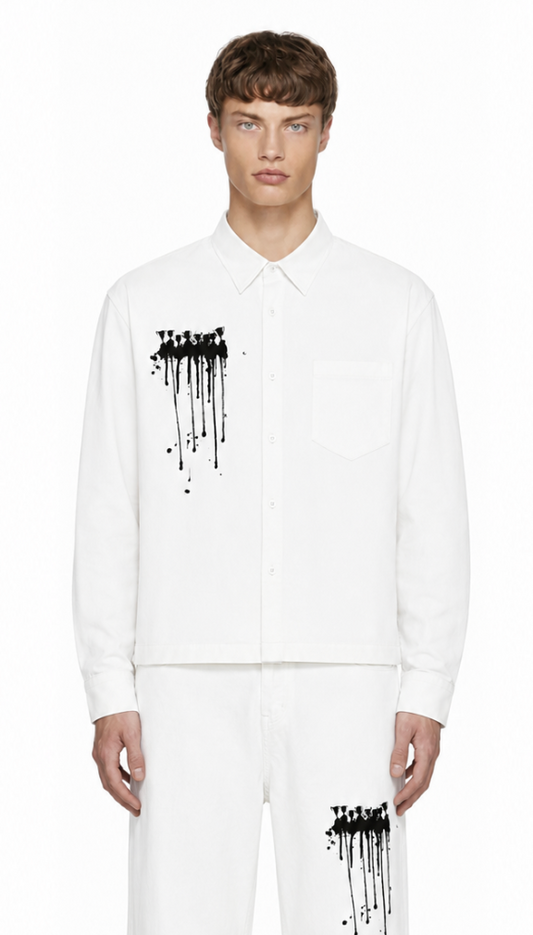 Men's Boxy Long Sleeve Going out Shirt