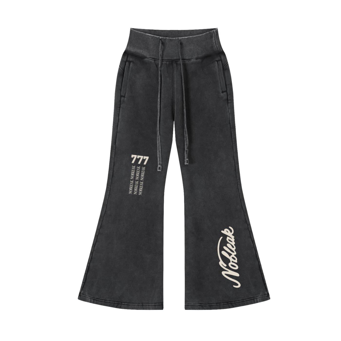 Vintage Washed Flared Fleece Pants