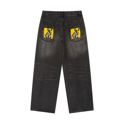 Vintage Wash Heavyweight Denim Jeans