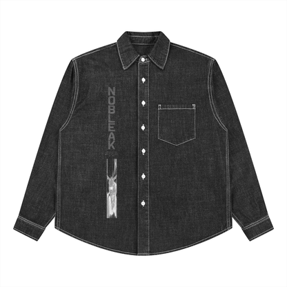 Unisex Vintage Wash Denim Going out Shirt