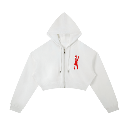 Women’s Essential Cropped Zip-Up Hoodie
