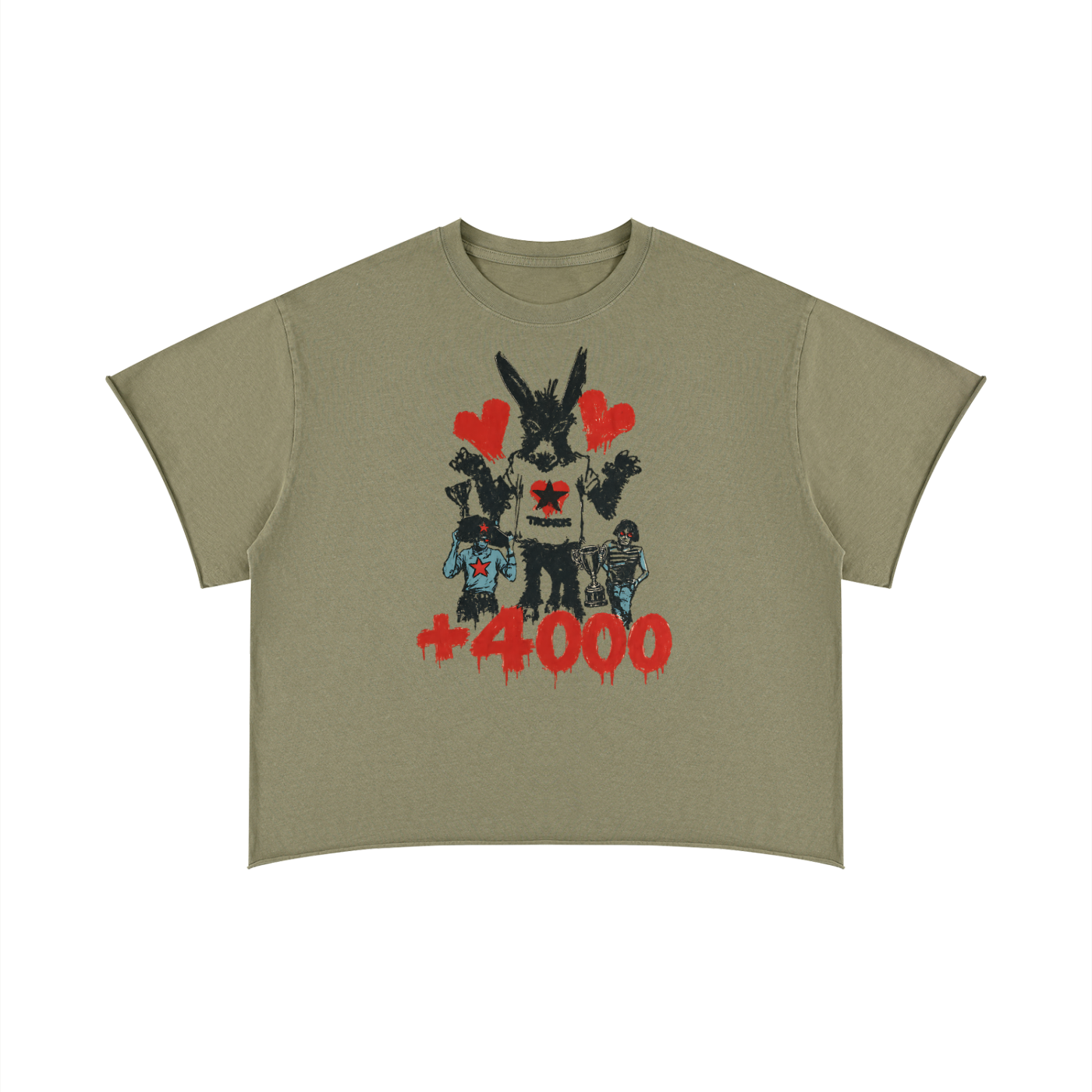 Unisex Boxy Raw Edge T-Shirt
