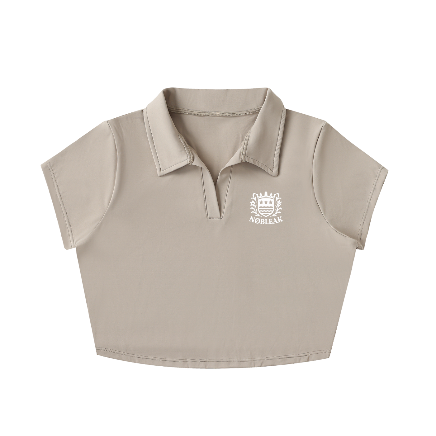 V-Neck Lapel Crop Top