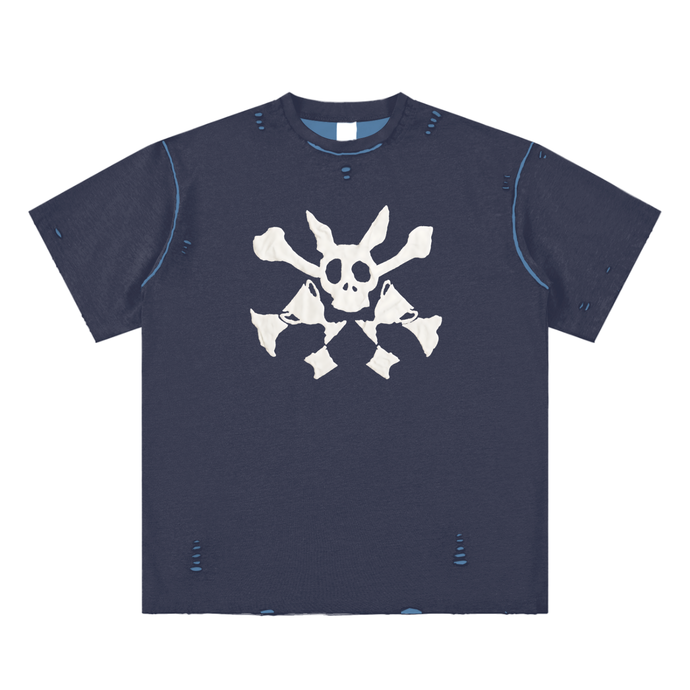 Hand-frayed Reversible T-shirt