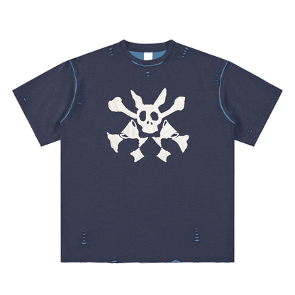 Hand-frayed Reversible T-shirt