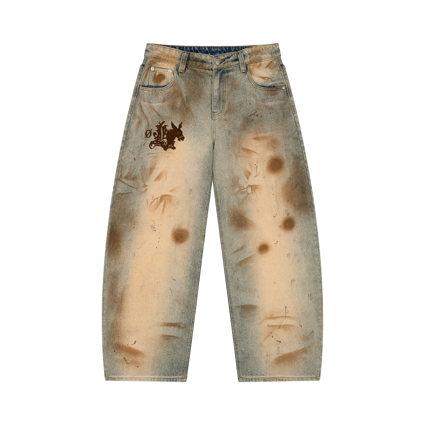 Men’s Vintage Wash Barrel Leg Jeans