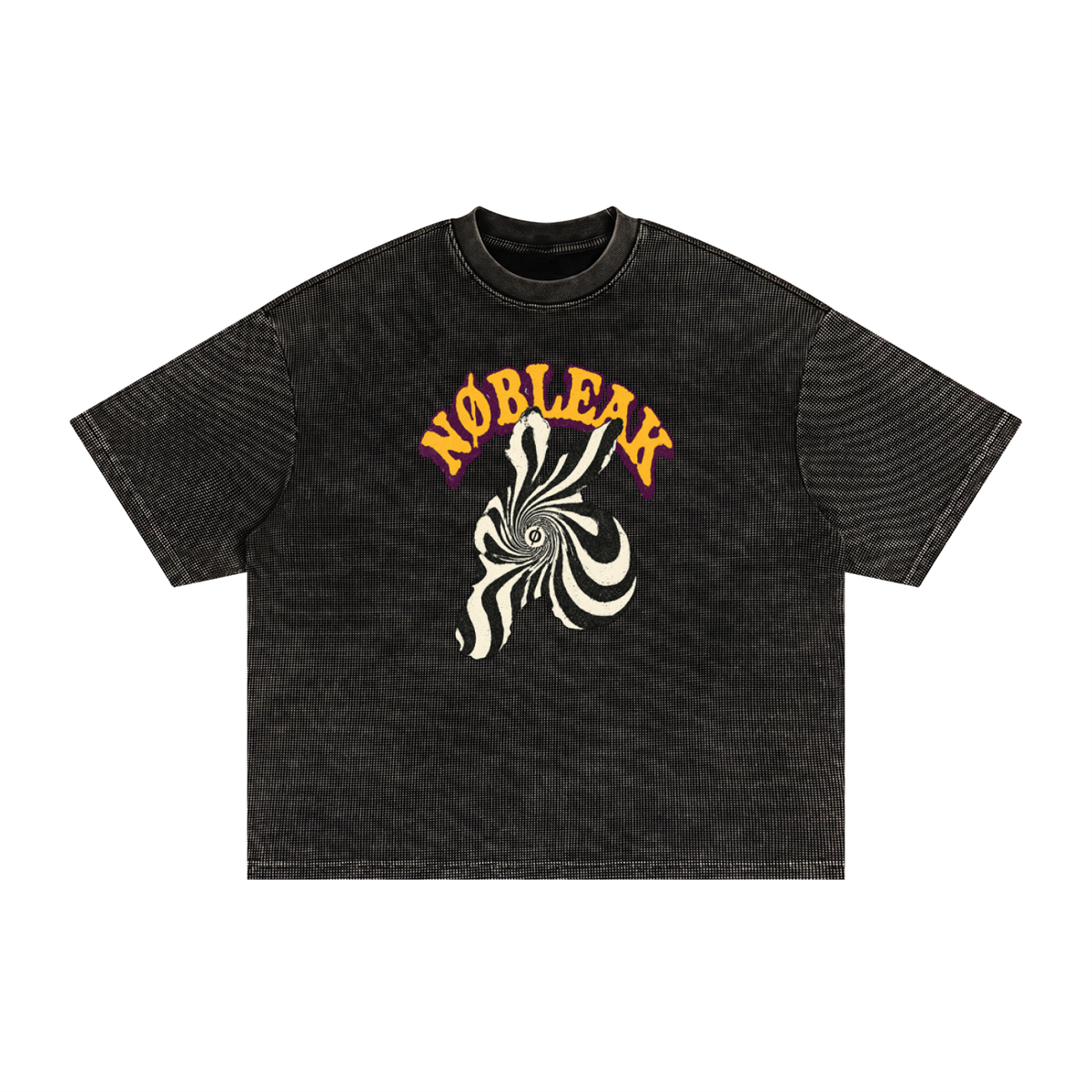 Men's Textured Waffle Washed Statement Boxy T-Shirt