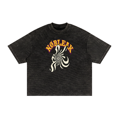 Men's Textured Waffle Washed Statement Boxy T-Shirt