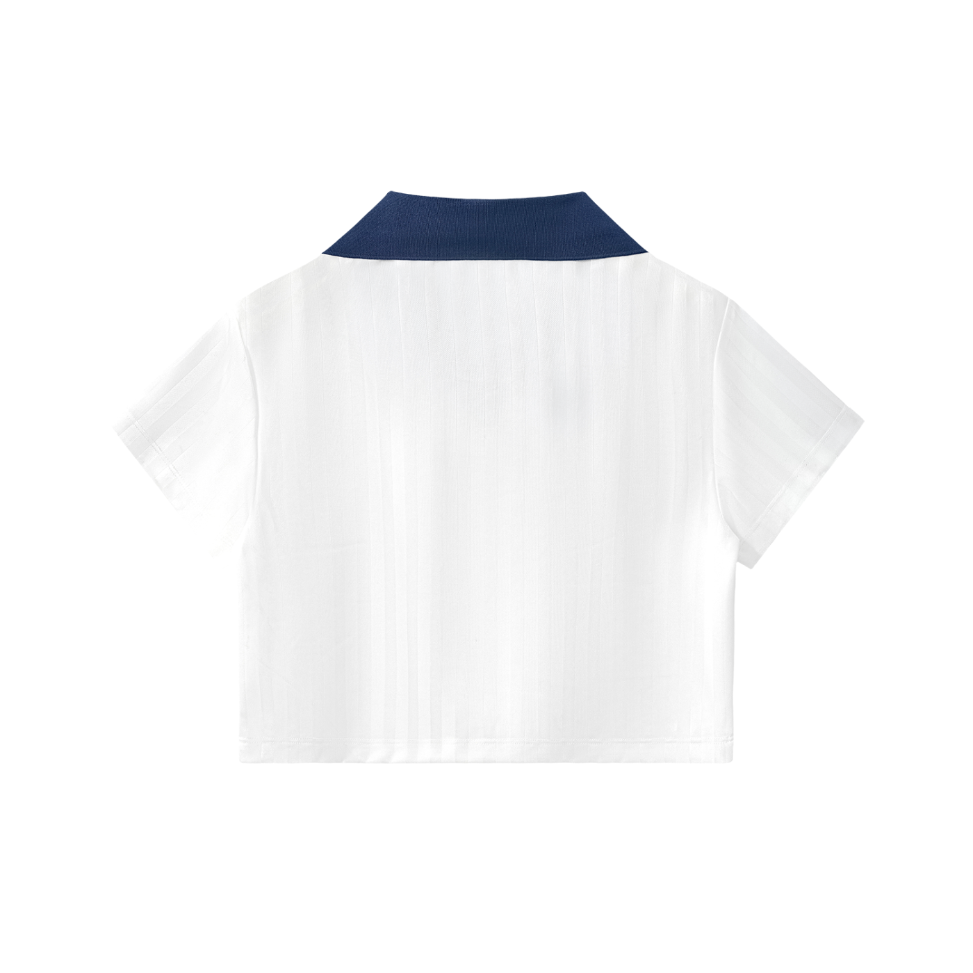 Women’s Contrast Collar Striped Cropped Jersey