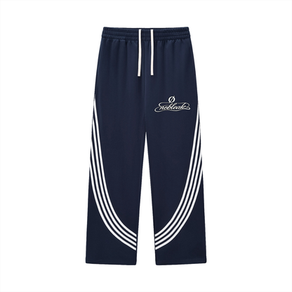 Curved Stripe Straight Sweatpants