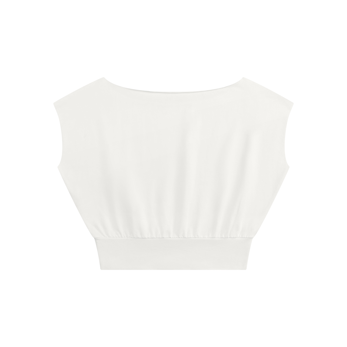 Women’s Boatneck Raw Edge Crop T-Shirt (Going out )