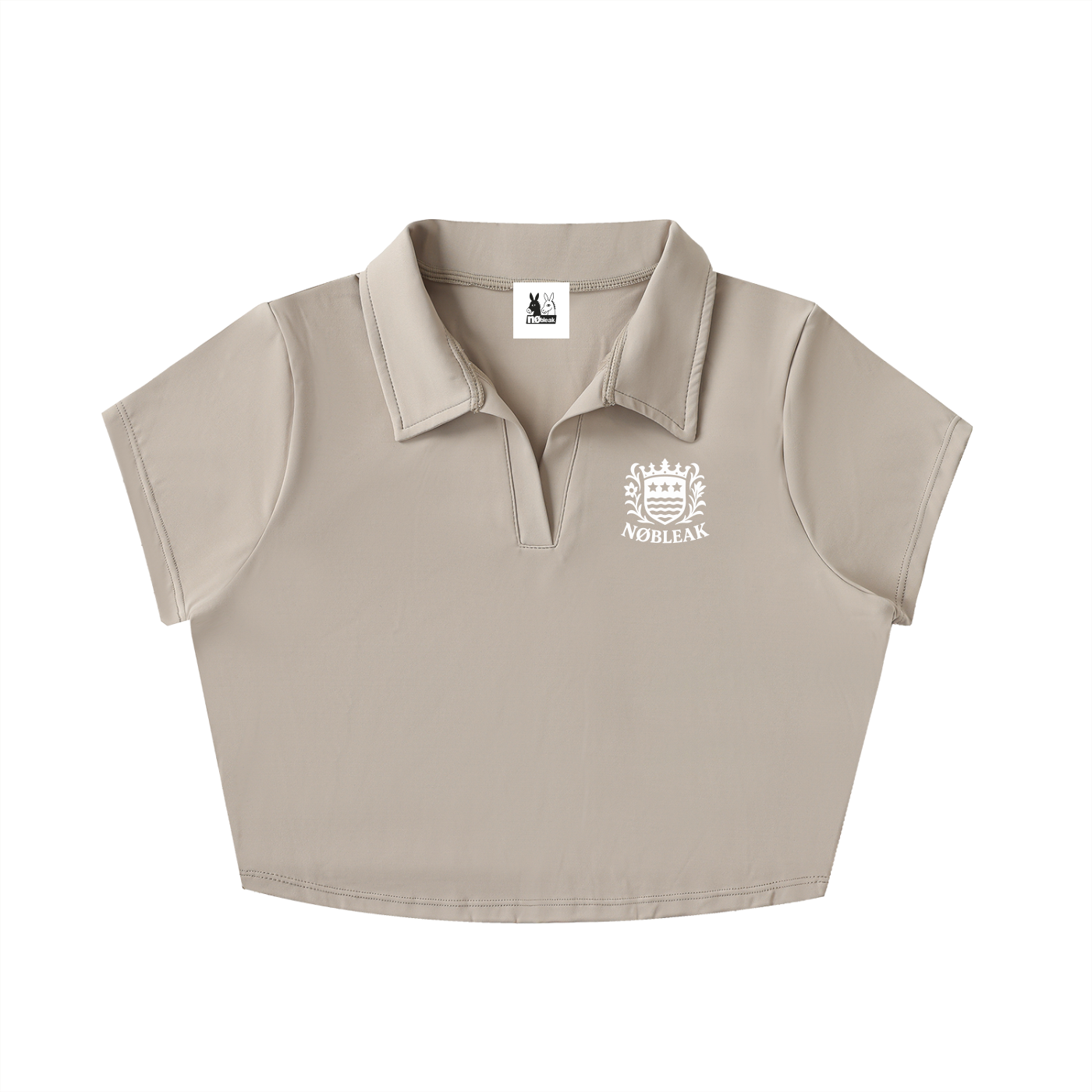 Women's V-Neck Lapel Crop Top