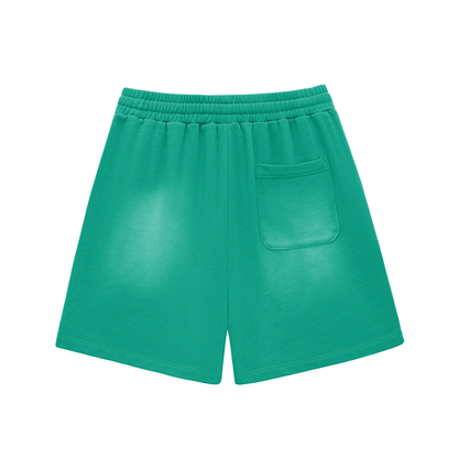 Men's Sun Fade Raw Edge Essential Cotton Shorts