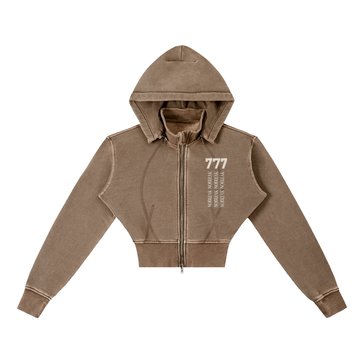 Women's Vintage Washed Cropped Fleece Hoodie