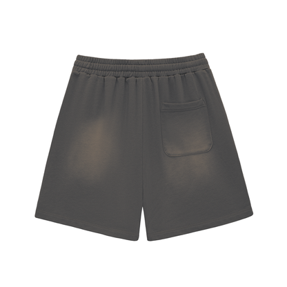 Men's Sun Fade Raw Edge Essential Cotton Shorts