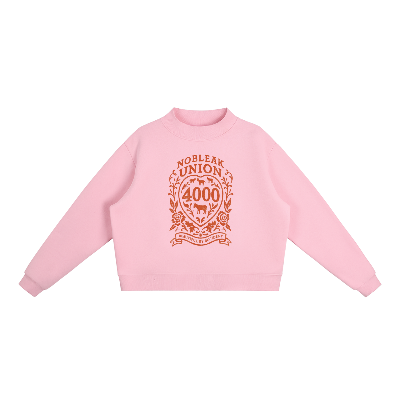 Women’s Essential Fleece Mock-Neck Crew Sweatshirt