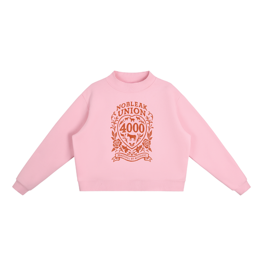 Women’s Essential Fleece Mock-Neck Crew Sweatshirt