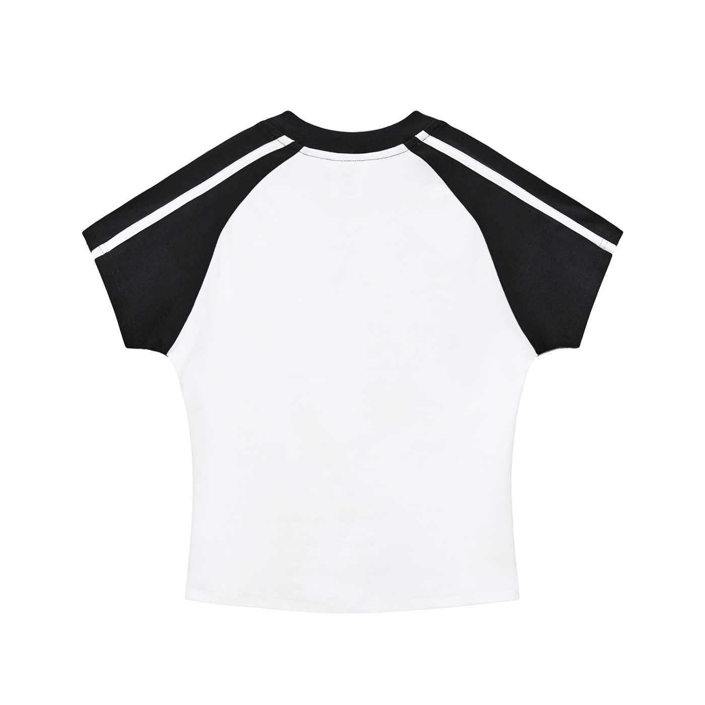 Women's Contrast Stripes Bodycon Raglan  Sleeve T-Shirt