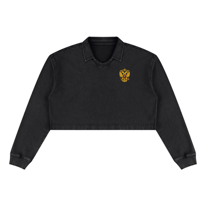 Women’s Vintage Wash Crop Essential Sweatshirt