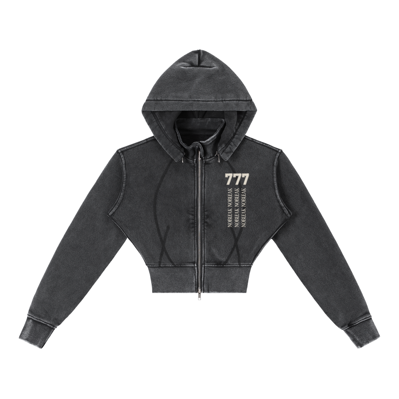 Women's Vintage Washed Cropped Fleece Hoodie