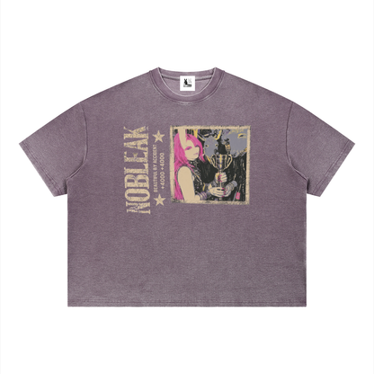 Unisex Vintage Wash Sunfade Boxy Waffle T-Shirt