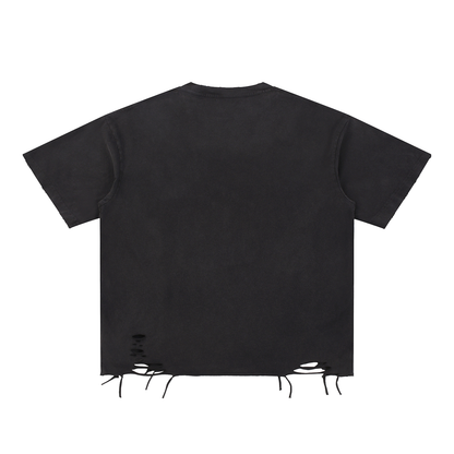 Men's Snow Washed Raw-Hem T-Shirt