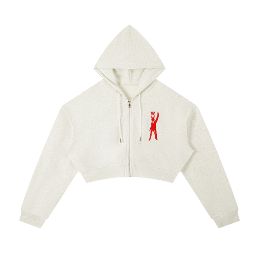 Women’s Essential Cropped Zip-Up Hoodie