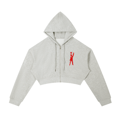 Women’s Essential Cropped Zip-Up Hoodie