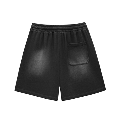 Men's Sun Fade Raw Edge Essential Cotton Shorts