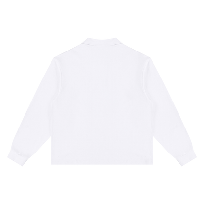 Unisex Loose Long Sleeve Going out Polo Shirt