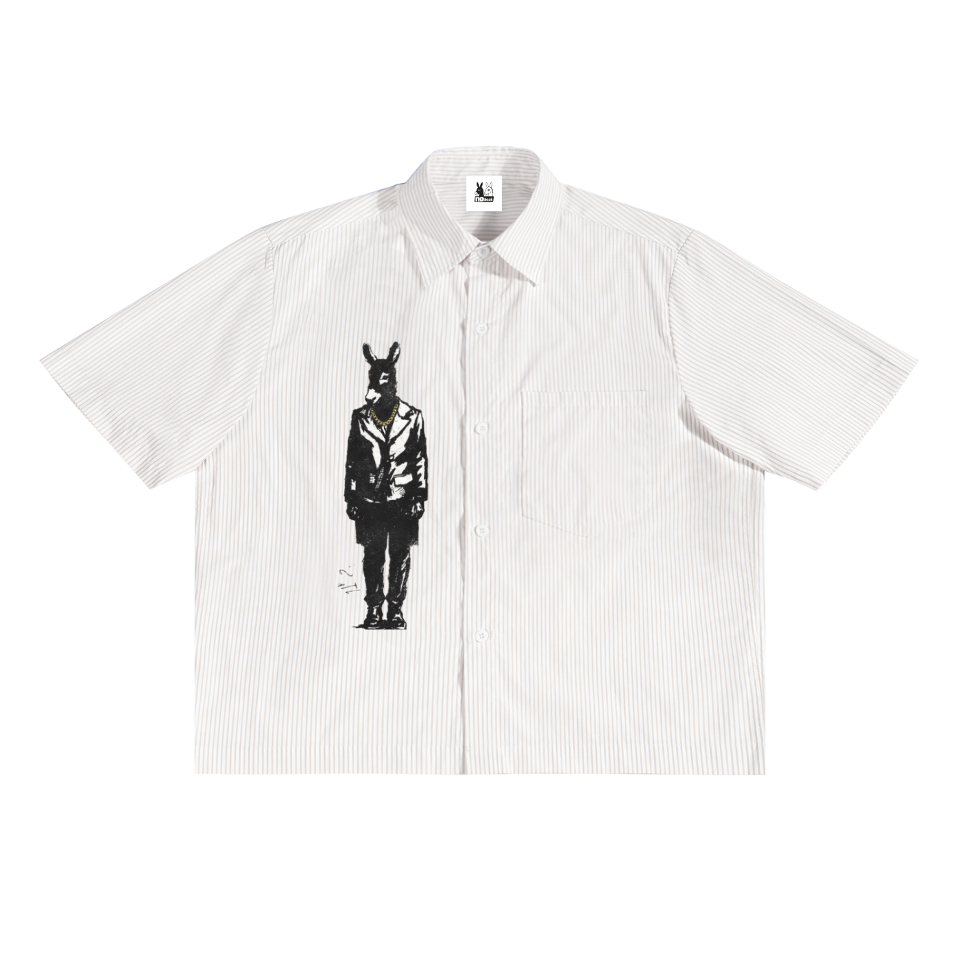 Unisex Oversized Stripe Boxy Shirt
