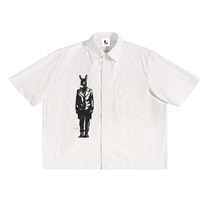 Unisex Oversized Stripe Boxy Shirt