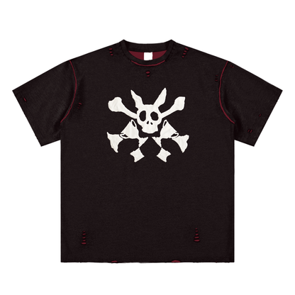 Hand-frayed Reversible T-shirt