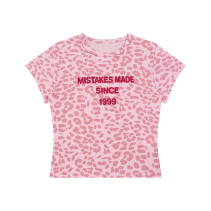 Women’s Leopard Print Crop T-Shirt