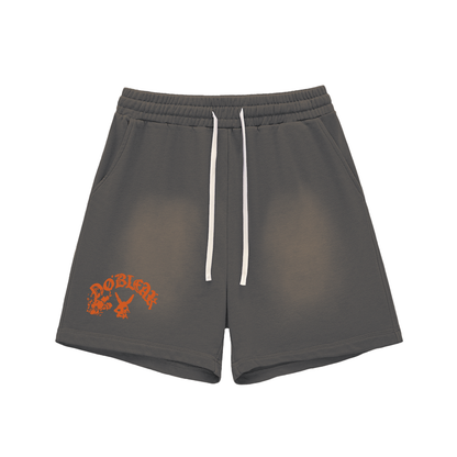 Men's Sun Fade Raw Edge Essential Cotton Shorts