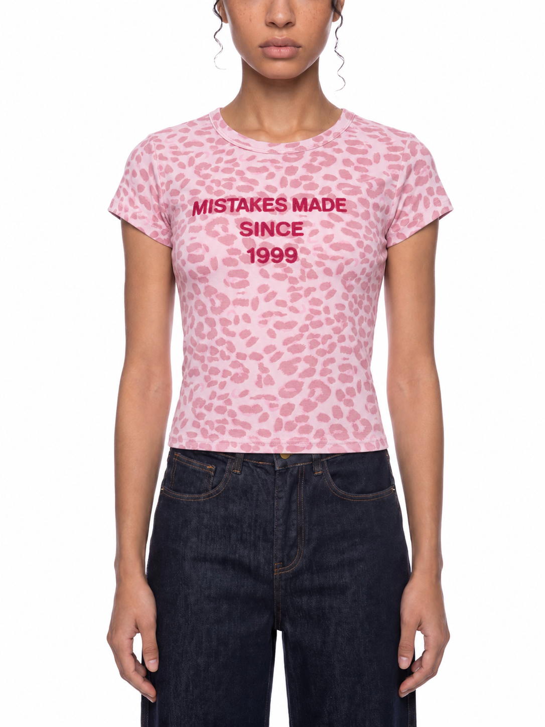 Women’s Leopard Print Esssential Crop T-Shirt