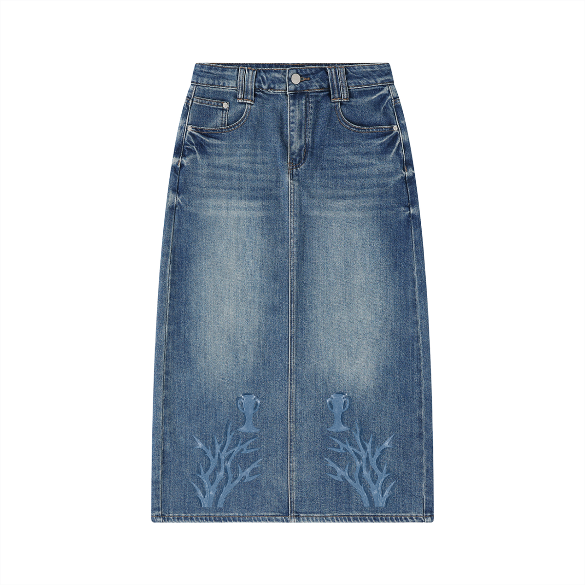 Statement Women’s Vintage Wash Denim Skirt