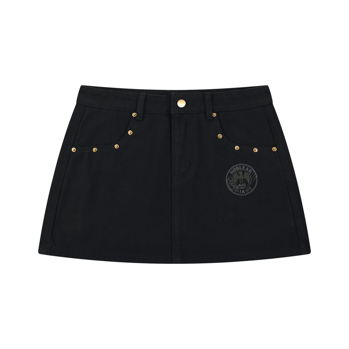Women's Studded Denim Mini Skirt