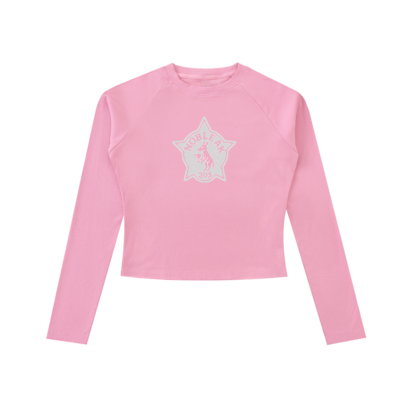 Women's Dyed Washed Raglan Long Sleeve Slim T-Shirt