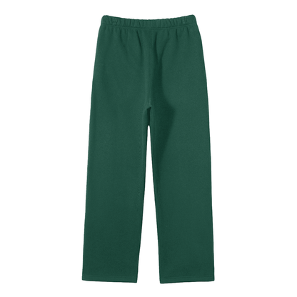 Solid Color Fleece Straight Leg Sweatpants