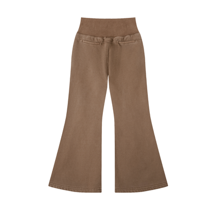 Women's Vintage Washed Flared Essential Fleece Pants
