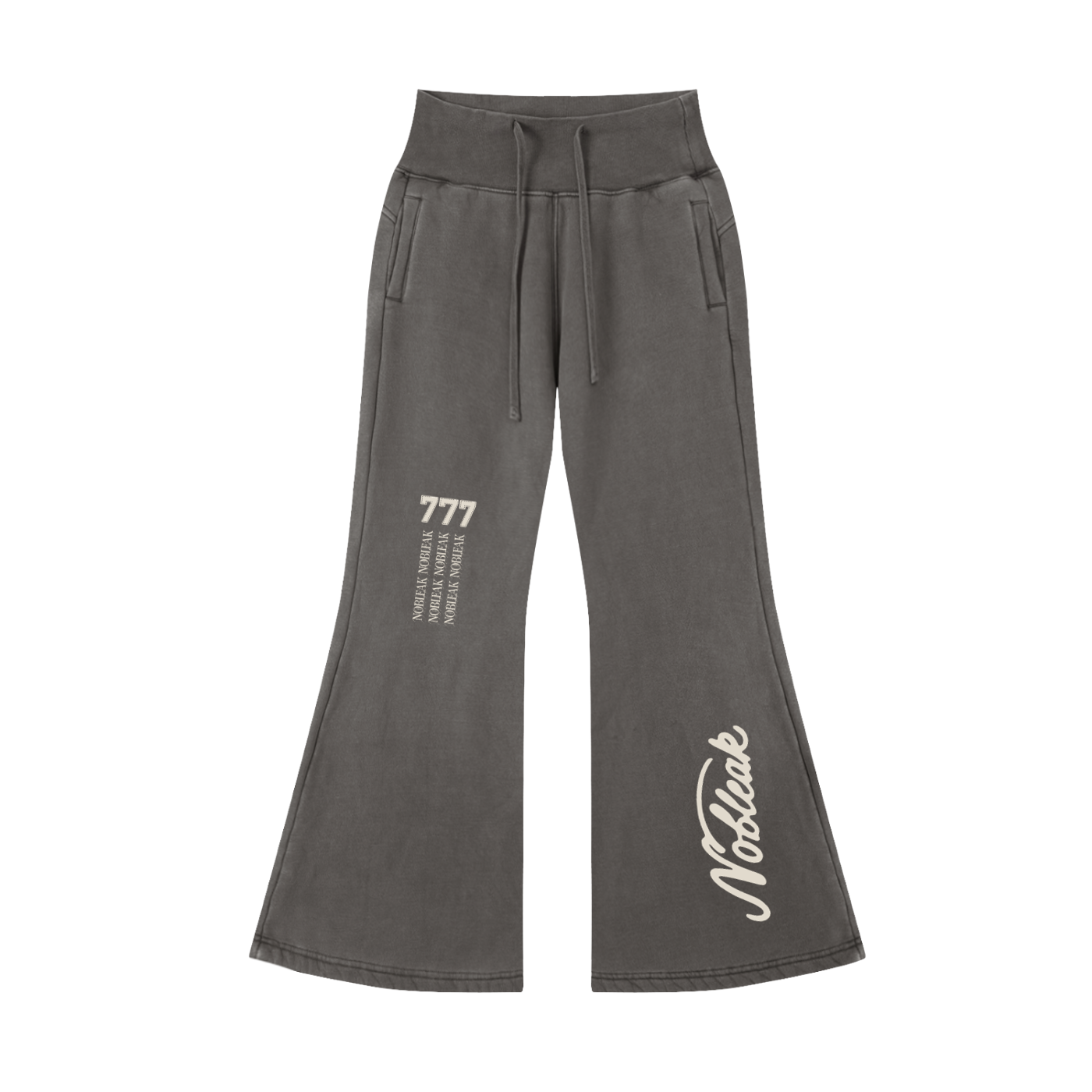 Vintage Washed Flared Fleece Pants