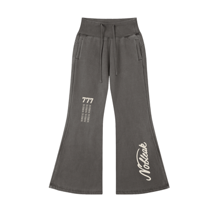 Vintage Washed Flared Fleece Pants